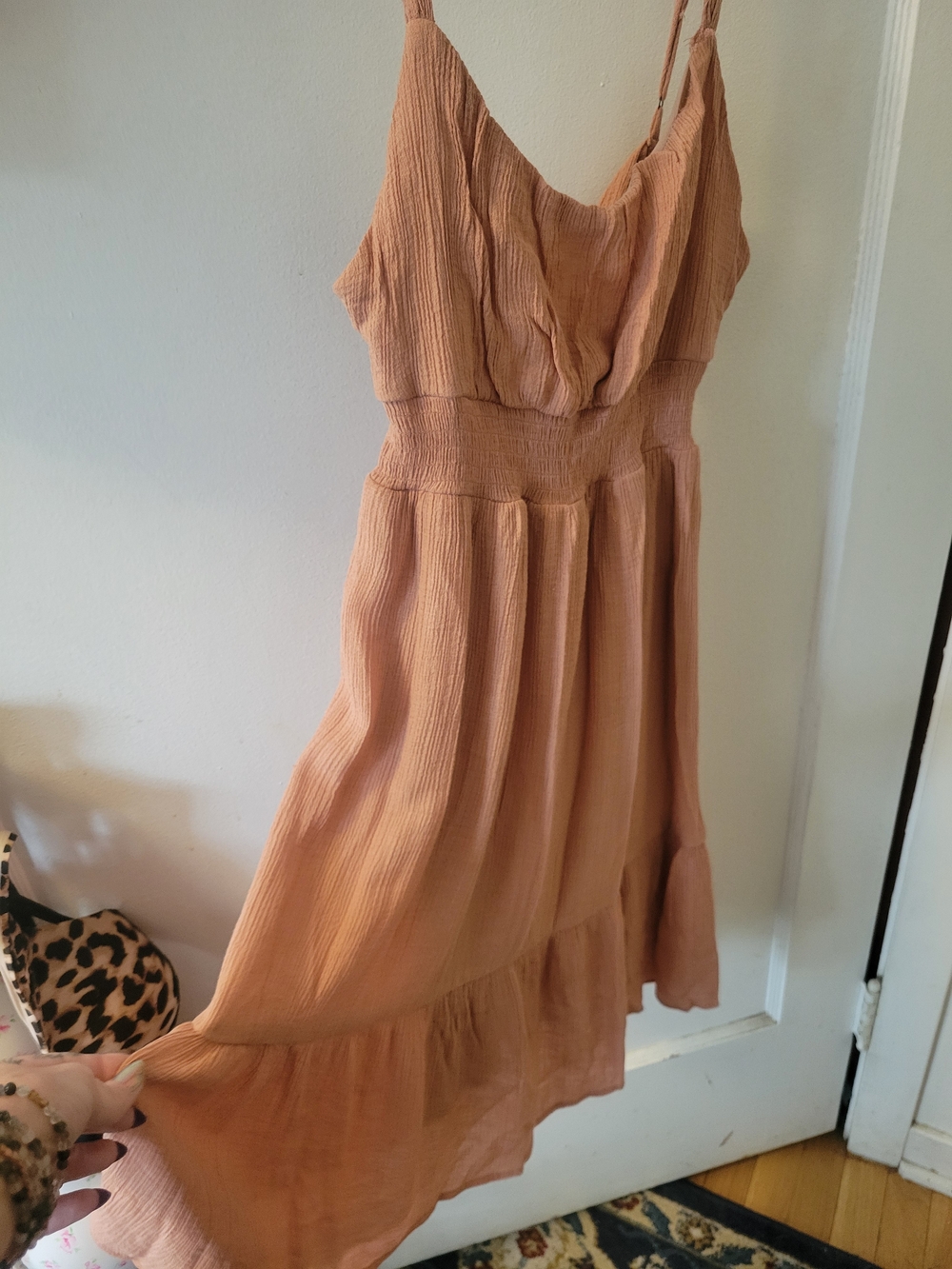 BE COOL Peachy Sleeveless Maxi Dress with Ruffle Hem